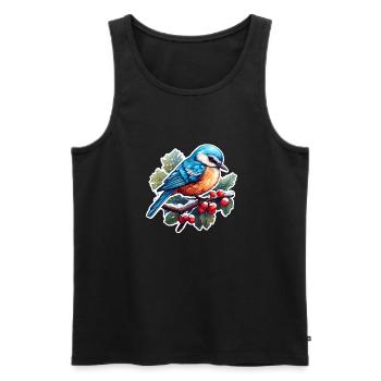 Schneetanz des Vogels - Männer Premium Bio Tank Top - Schwarz - Vorne - Michal (187cm)