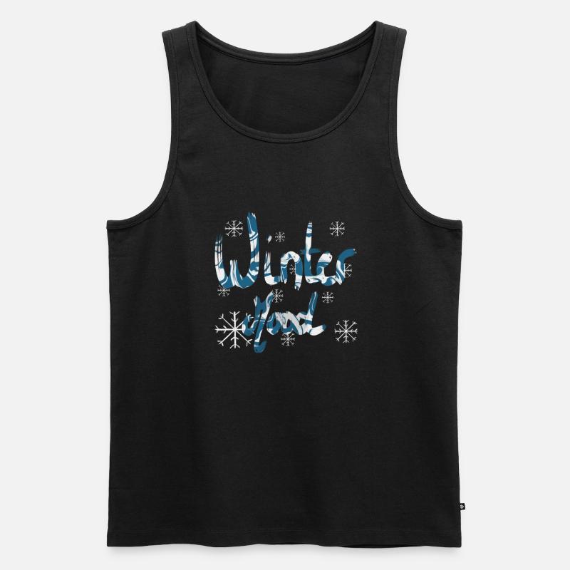 Winterstimmung - Männer Premium Bio Tank Top - Schwarz