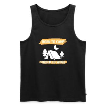 Camping Geschenk Zelten Wohnwagen Camp Wohnmobil - Männer Premium Bio Tank Top - Schwarz - Vorne - Michal (187cm)