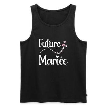 Future mariée cadeau EVJF original témoins mariage - Débardeur bio Premium Homme - noir - Devant - Michal (187cm)