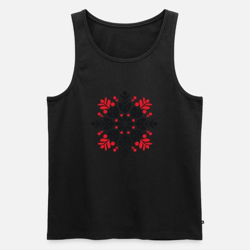 Saisonale Schneeflocke - Männer Premium Bio Tank Top - Schwarz