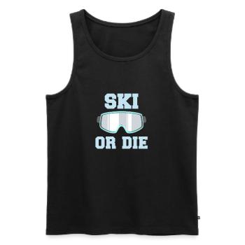 Ski ou masque de ski - Débardeur bio Premium Homme - noir - Devant - Michal (187cm)