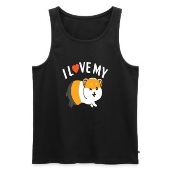 I love my Hamster - Men's Premium Organic Tank Top - black - Front - Michal (187cm)