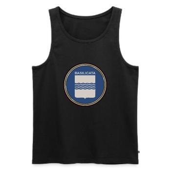 Basilicata - Männer Premium Bio Tank Top - Schwarz - Vorne - AI Model Male 178 light (178cm)