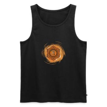 Svadhishtana nach Chakren - Männer Premium Bio Tank Top - Schwarz - Vorne - AI Model Male 178 light (178cm)