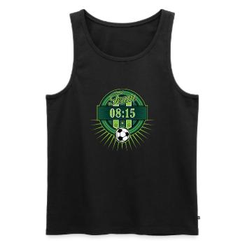 Fussball Logo - Männer Premium Bio Tank Top - Schwarz - Vorne - Michal (187cm)