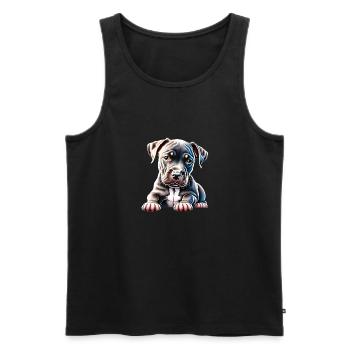 Staffordshire Bull Terrier Chien Propriétaires de chiens Chiens - Débardeur bio Premium Homme - noir - Devant - Michal (187cm)