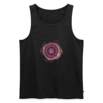 Sahasrara Seventh Chakra - Men's Premium Organic Tank Top - black - Front - AI Model Male 178 light (178cm)