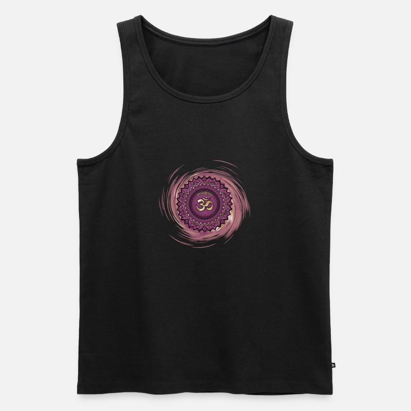 Sahasrara Siebtes Chakra - Männer Premium Bio Tank Top - Schwarz