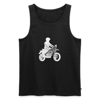 Motorrad Motorcross Motorradfahrer Motorradfan - Männer Premium Bio Tank Top - Schwarz - Vorne - Michal (187cm)
