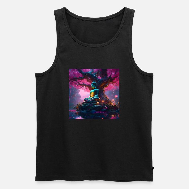 Buddha - Männer Premium Bio Tank Top - Schwarz