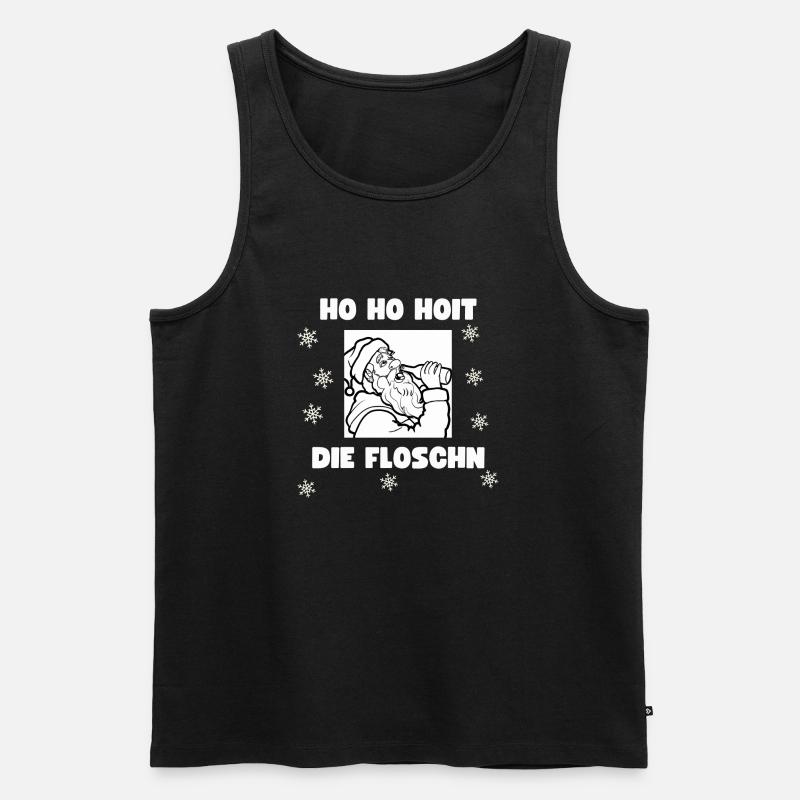 Ho Ho Hoit die Floschn - Männer Premium Bio Tank Top - Schwarz