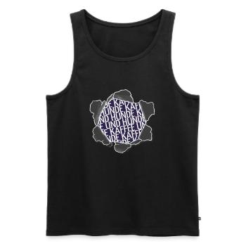 frühstück schäferhund tier kaffeetasse trinken - Männer Premium Bio Tank Top - Schwarz - Vorne - AI Model Male 178 light (178cm)