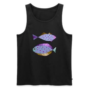 Poissons - Débardeur bio Premium Homme - noir - Devant - Michal (187cm)