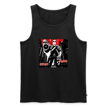 Street photography man - Men's Premium Organic Tank Top - black - Front - Michal (187cm)