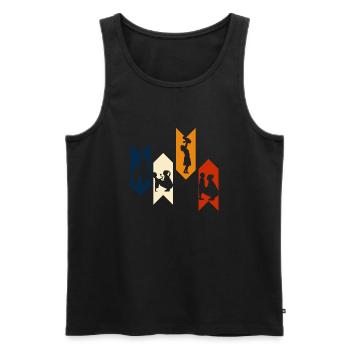 Vintage Retro Mama - Mama Geschenkidee - Männer Premium Bio Tank Top - Schwarz - Vorne - Michal (187cm)