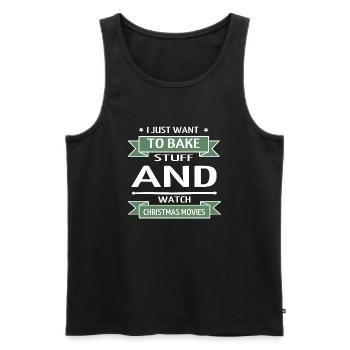 dinosaur fan under the tree bodybuilder - Männer Premium Bio Tank Top - Schwarz - Vorne - Michal (187cm)