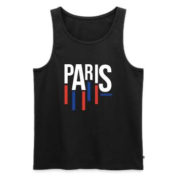 Classic Paris Souvenir - Men's Premium Organic Tank Top - black - Front - Michal (187cm)