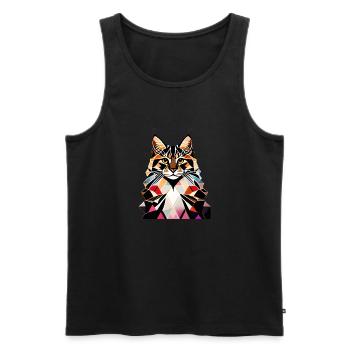 Maine Coon Chaton Chaton Propriétaire Chat Chat - Débardeur bio Premium Homme - noir - Devant - Michal (187cm)