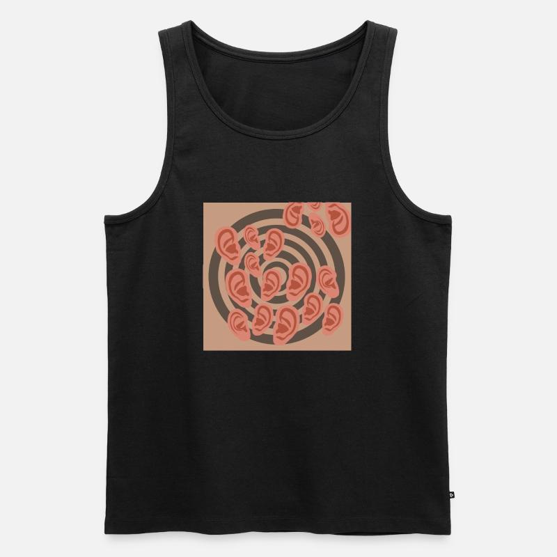 Ohrwirbel - Männer Premium Bio Tank Top - Schwarz