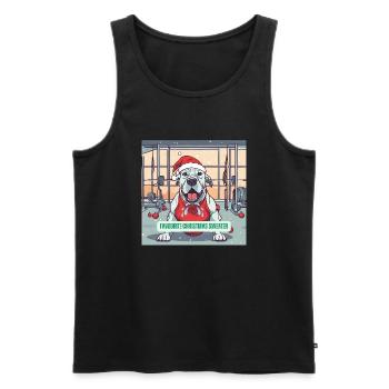 The Jingle Bells - Doggy Edition - Men's Premium Organic Tank Top - black - Front - AI Model Male 178 light (178cm)