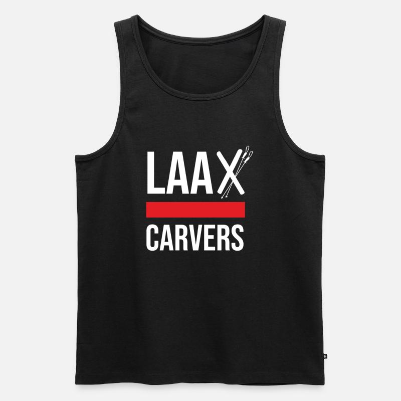 Laax Carvers - Männer Premium Bio Tank Top - Schwarz