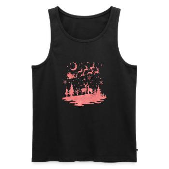 Xmas christmas Santa Claus naughty holidays winter - Men's Premium Organic Tank Top - black - Front - Michal (187cm)
