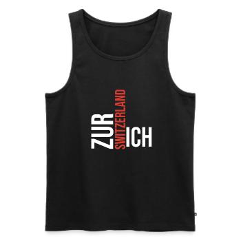 Zurich Switzerland - Männer Premium Bio Tank Top - Schwarz - Vorne - Michal (187cm)