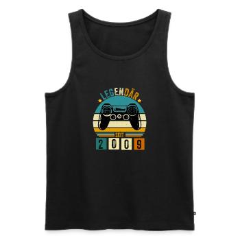 legendär seit 2009 konsole gamer 2009 - Männer Premium Bio Tank Top - Schwarz - Vorne - Michal (187cm)