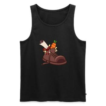 Schuh-Einstellung - Männer Premium Bio Tank Top - Schwarz - Vorne - AI Model Male 178 light (178cm)