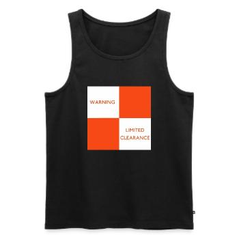Railway Limited Clearance warning sign - Men's Premium Organic Tank Top - black - Front - Michal (187cm)