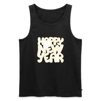 Happy New Year Neujahr - Men's Premium Organic Tank Top - black - Front - Michal (187cm)