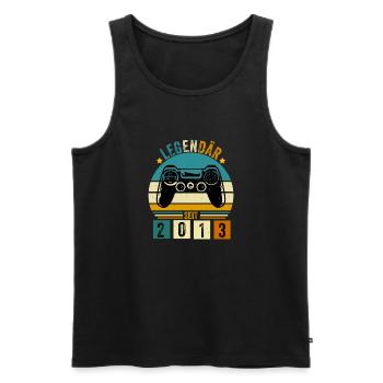 legendär seit 2013 konsole gamer 2013 - Männer Premium Bio Tank Top - Schwarz - Vorne - Michal (187cm)