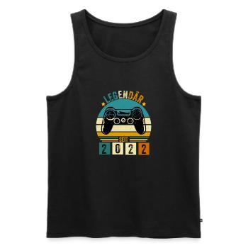 legendär seit 2022 konsole gamer 2022 - Männer Premium Bio Tank Top - Schwarz - Vorne - Michal (187cm)