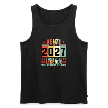 rente 2027 eine echte legende verlässt das gelände - Männer Premium Bio Tank Top - Schwarz - Vorne - AI Model Male 178 light (178cm)