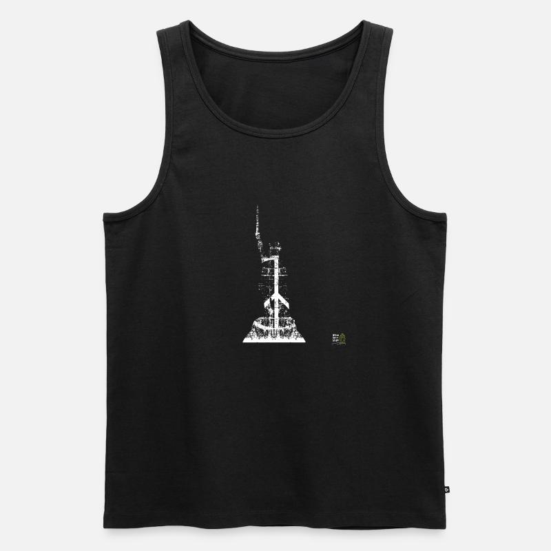 Hermannsdenkmal peace hell - Männer Premium Bio Tank Top - Schwarz