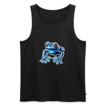 Frosch / Tier / Quack / Kröte / Teich / hüpfen - Männer Premium Bio Tank Top - Schwarz - Vorne - AI Model Male 178 light (178cm)