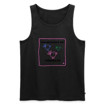 gut zu vögeln weiss - Männer Premium Bio Tank Top - Schwarz - Vorne - Michal (187cm)
