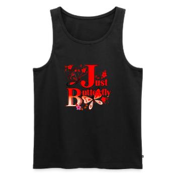 Bunte Schmetterlingsblumen Bunte Insektentraum - Männer Premium Bio Tank Top - Schwarz - Vorne - Michal (187cm)