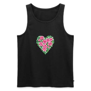 Valentine's Day Wedding Mother's Day Love Engagement - Men's Premium Organic Tank Top - black - Front - Michal (187cm)