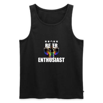 Bier Enthusiast Lustig Witzig Pils Saufen Suff - Männer Premium Bio Tank Top - Schwarz - Vorne - AI Model Male 178 light (178cm)