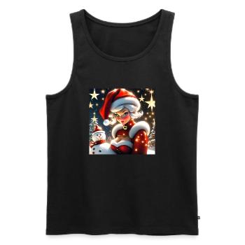 Joyeux Noel #11 - Débardeur bio Premium Homme - noir - Devant - AI Model Male 178 light (178cm)