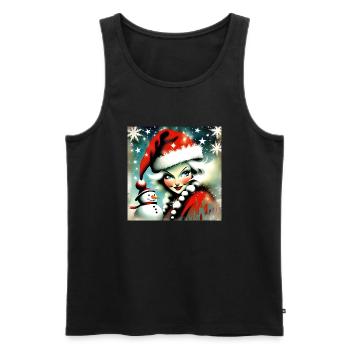 Joyeux Noel #15 - Débardeur bio Premium Homme - noir - Devant - AI Model Male 178 light (178cm)
