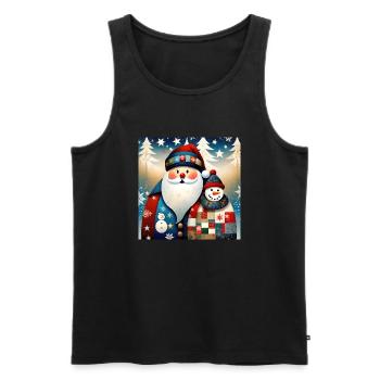 Merry Christmas #16 - Débardeur bio Premium Homme - noir - Devant - Michal (187cm)