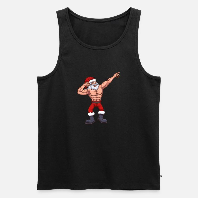 Starker Weihnachtsmann - Männer Premium Bio Tank Top - Schwarz