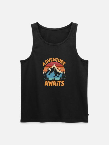 Adventure Awaits - Men's Premium Organic Tank Top - black