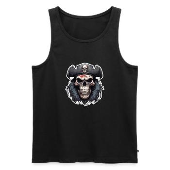 Skull / Pirate / Skull / Skull / Death / Logo - Men's Premium Organic Tank Top - black - Front - AI Model Male 178 light (178cm)