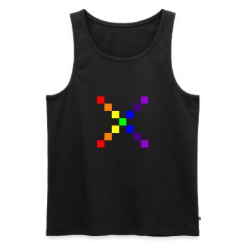 10X10 Grid 11 - Men's Premium Organic Tank Top - black - Front - Michal (187cm)