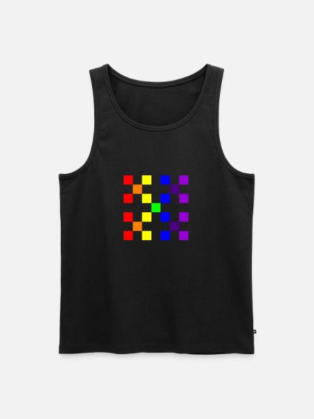 10X10 Grid 09 - Men's Premium Organic Tank Top - black