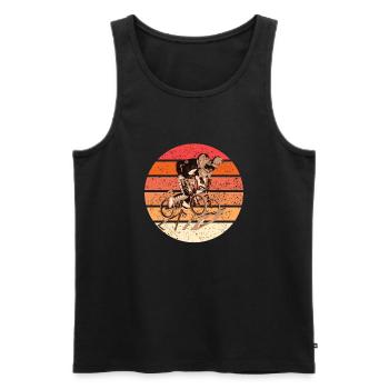 BMX - Männer Premium Bio Tank Top - Schwarz - Vorne - Michal (187cm)